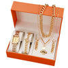 Fashion Square Bracelet Watch Hip Hop Spice Multilayer Necklace Sweater Chain Jewelry Alloy Artificial Zircon Ordinary Glass Mirror