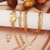 Fashion Square Bracelet Watch Hip Hop Spice Multilayer Necklace Sweater Chain Jewelry Alloy Artificial Zircon Ordinary Glass Mirror
