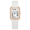 Fashion Square Diamondencrusted Women's Watch With Alloy Case Imitation Leather Strap And Metal Buckle