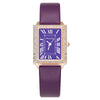 Fashion Square Diamondencrusted Women's Watch With Alloy Case Imitation Leather Strap And Metal Buckle