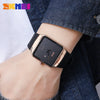 Fashion Square Men's Watch Zinc Alloy Case Tpu Strap Mineral Reinforced Glass Mirror Quartz Waterproof