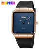 Fashion Square Men's Watch Zinc Alloy Case Tpu Strap Mineral Reinforced Glass Mirror Quartz Waterproof