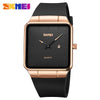 Fashion Square Men's Watch Zinc Alloy Case Tpu Strap Mineral Reinforced Glass Mirror Quartz Waterproof