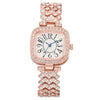 Fashion Square Metal Women's Watch Bracelet With Copper Clasp