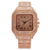 Fashion Square Metal Women's Watch With Roman Pattern