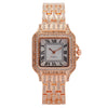 Fashion Square Roman Pattern Metal Women's Quartz Watch