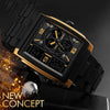 Fashion Square Single Folding Buckle Electronic Men'S Watches