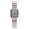 Fashion Square Women's Metal Bracelet Watch With Mineral Strengthened Glass Mirror And Copper Clasp