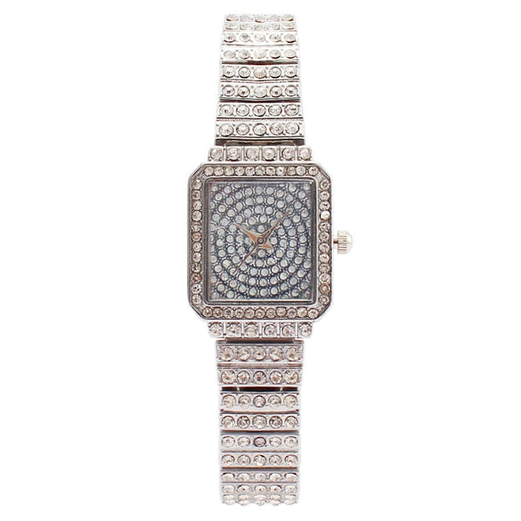 Fashion Square Women's Metal Bracelet Watch With Mineral Strengthened Glass Mirror And Copper Clasp