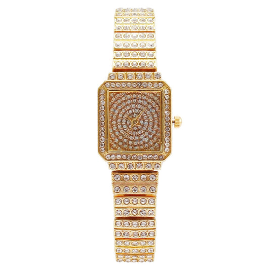 Fashion Square Women's Metal Bracelet Watch With Mineral Strengthened Glass Mirror And Copper Clasp
