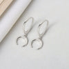 Fashion Stacked Crescent Moon Earrings In 925 Sterling Silver Simple Mixed Design For Women