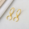 Fashion Stacked Crescent Moon Earrings In 925 Sterling Silver Simple Mixed Design For Women