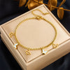 Fashion Stacking Style Stainless Steel Ladies Anklet With Love White Shell Tree Of Life Butterfly And Heart Shape Pendant