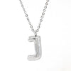 Fashion Stainless Steel And Titanium Steel Chubby Bubble Letter Necklace With Polishing Treatment And Cross Chain