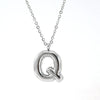 Fashion Stainless Steel And Titanium Steel Chubby Bubble Letter Necklace With Polishing Treatment And Cross Chain