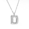 Fashion Stainless Steel And Titanium Steel Chubby Bubble Letter Necklace With Polishing Treatment And Cross Chain
