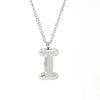 Fashion Stainless Steel And Titanium Steel Chubby Bubble Letter Necklace With Polishing Treatment And Cross Chain