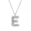 Fashion Stainless Steel And Titanium Steel Chubby Bubble Letter Necklace With Polishing Treatment And Cross Chain