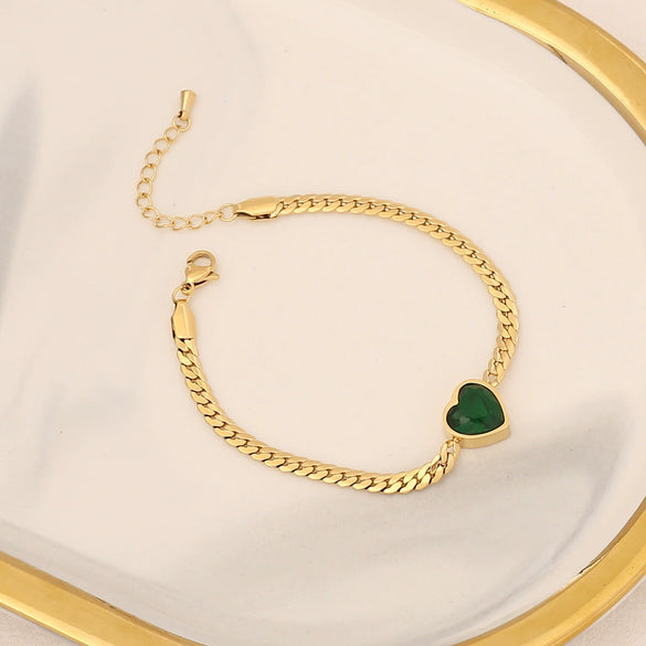 Fashion Stainless Steel And Titanium Steel Heart Shape Necklace With Electroplating For Women