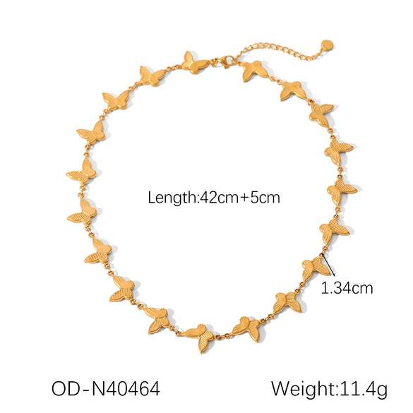 Fashion Stainless Steel And Titanium Steel Jewelry Necklace Hand Jewelry With Heart Water Drop Bell Pattern Electroplating Vacuum Plating Handmade Chain For Women