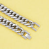 Fashion Stainless Steel And Titanium Steel Necklace And Bracelet With Geometric Pattern And Polish Finish For Unisex