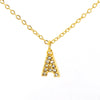 Fashion Stainless Steel And Titanium Steel Necklace With Diamond And Letter Pattern For Unisex