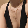 Fashion 316L Stainless Steel And 316L Stainless Steel Plated 18K Gold Fourleaf Flower Necklace And Bracelet Set For Women