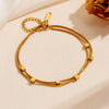 Fashion Stainless Steel And Titanium Steel Round Bead Necklace And Bracelet With Love Water Drops Bell Pattern