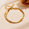 Fashion Stainless Steel And Titanium Steel Round Bead Necklace And Bracelet With Love Water Drops Bell Pattern