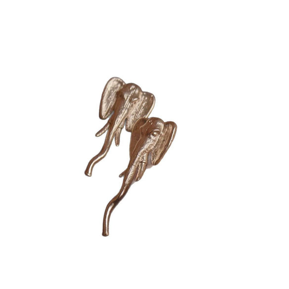 Fashion Stainless Steel Animal Long Nose Elephant Earrings Electroplating Color Retention