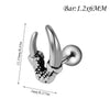 Fashion Stainless Steel Animal Zodiac Shaped Piercing Earrings With Polish Finish
