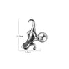 Fashion Stainless Steel Animal Zodiac Shaped Piercing Earrings With Polish Finish