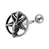 Fashion Stainless Steel Animal Zodiac Shaped Piercing Earrings With Polish Finish