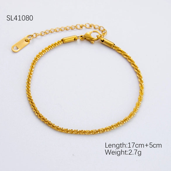 Fashion Stainless Steel Bracelet With Embossed Flower Cuban Chain And Geometric Pattern Electroplated For Men And Women
