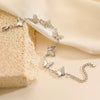 Fashion Stainless Steel Butterfly Bracelet With 18K Gold Plated Electroplating For Female