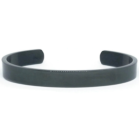 Fashion Stainless Steel C Shaped Open Bracelet For Men With Smooth Finish And Vacuum Plated Craftsmanship