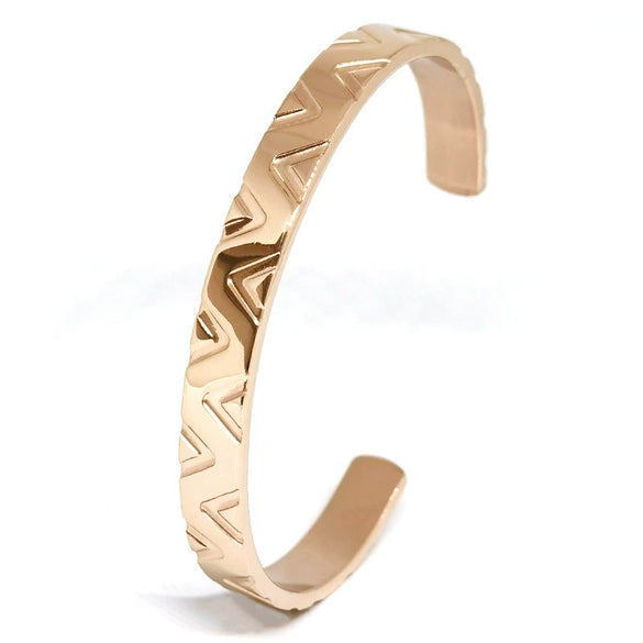 Fashion Stainless Steel C Shaped Open Bracelet For Men With Smooth Finish And Vacuum Plated Craftsmanship