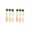 Fashion Stainless Steel Earrings With Geometric Pattern Inlaid With Zircon Tassel Pendant Electroplated For Women
