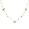 Fashion Stainless Steel Flower Necklace Jewelry Suit With Electroplating Treatment