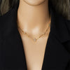 Fashion Stainless Steel Flower Necklace Jewelry Suit With Electroplating Treatment