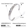 Fashion Stainless Steel Geometric Concave Smooth Opening Bracelet Electroplated Hand Jewelry