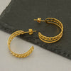 Fashion Stainless Steel Geometric Cut Out Earrings For Women Electroplated