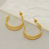 Fashion Stainless Steel Geometric Cut Out Earrings For Women Electroplated