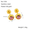 Fashion 316L Stainless Steel Geometric Electroplated Women's Earrings
