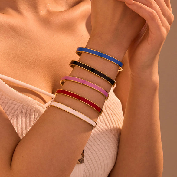 Fashion Stainless Steel Geometric Electroplating Bracelet