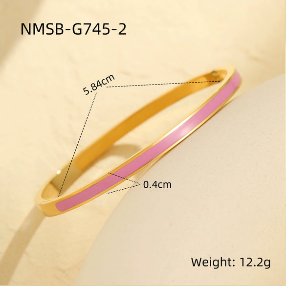 Fashion Stainless Steel Geometric Electroplating Bracelet