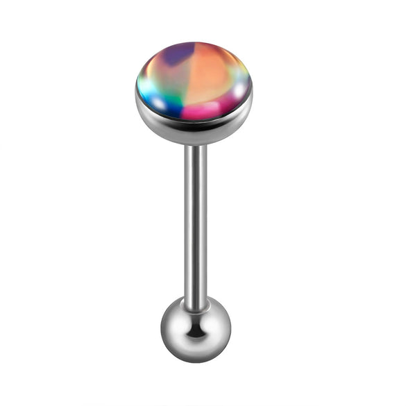 Fashion Stainless Steel Geometric Flash Tongue Ring Piercing Jewelry