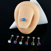 Fashion Stainless Steel Geometric Flash Tongue Ring Piercing Jewelry