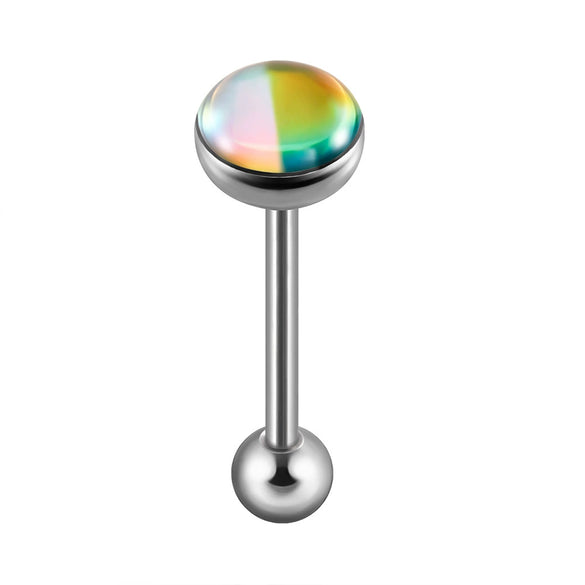 Fashion Stainless Steel Geometric Flash Tongue Ring Piercing Jewelry