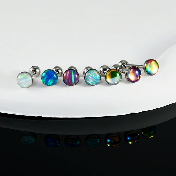 Fashion Stainless Steel Geometric Flash Tongue Ring Piercing Jewelry